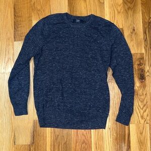 J. Crew Men’s Speckled Blue 100% Cotton Sweater in Size Small